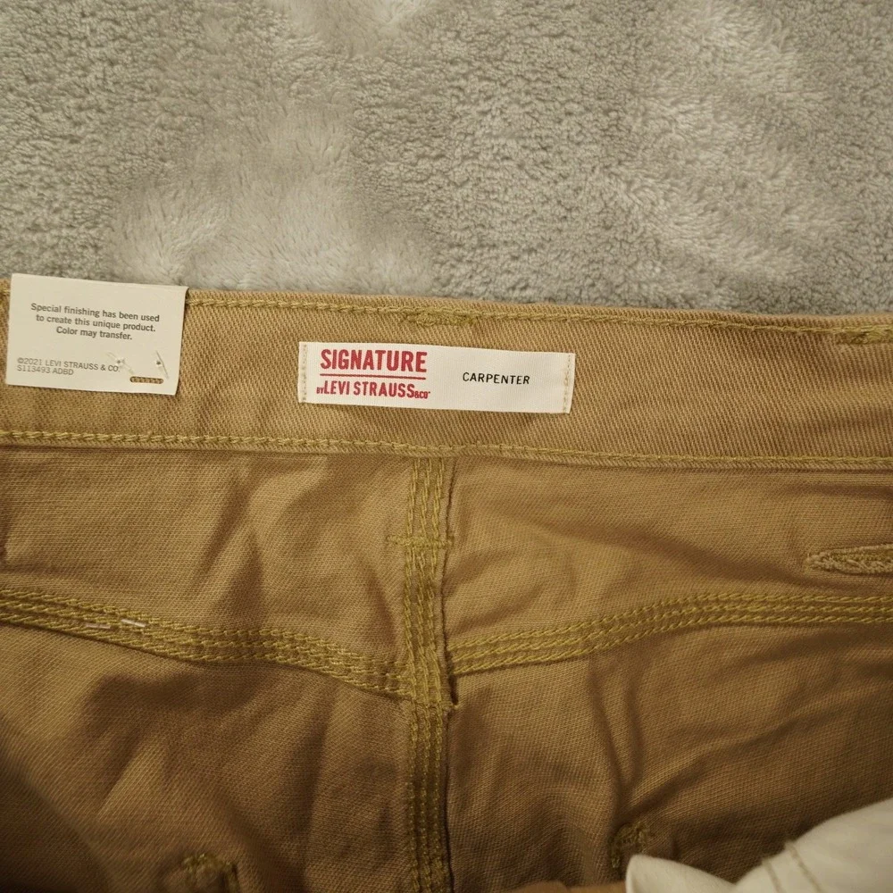 Levi Strauss Signature Carpenter Pants Men's 36x32 Tan Khaki NWT Workwear